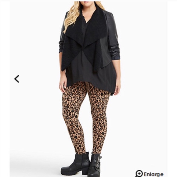 Torrid Premium Leopard leggings size Med large 00 - Picture 3 of 5